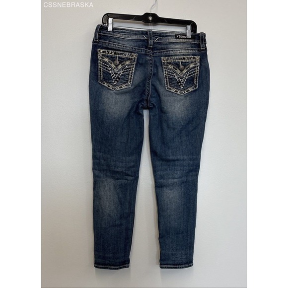 Vigoss Blue Vigoss Heritage Fit Capri Jeans -‎ Size S7/8 L 25 - Picture 8 of 10